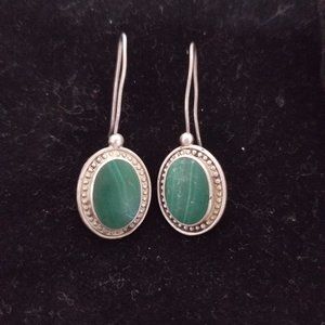 925 silver and Green Aventurine Earrings
